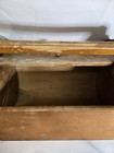 Antique Wooden Sewing Box Thread Caddy Tilt Lid 