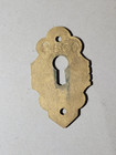 Antique 1880s Keyhole Escutcheon Brass bronze Victorian Door Hardware 2560 B