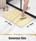 Hitslam Shower Mat Non Slip  24 X 16 Inch Bath 24  X 16   rectangular   Beige 