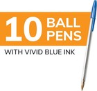 Bic Cristal Xtra Smooth Ballpoint Pen  Medium Point  1 0mm   Blue  10-count