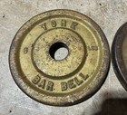 York Barbell 5 Lb Weights Vintage York Lot Of 2  1940s Wide Letter