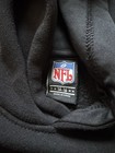 Nfl Team Apparel Youth Silver Logo Fleece Pullover Hoodie Black Size 14-16