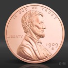 5 Oz Lincoln Wheat Cent Copper Round  999 Fine Copper Bullion 5 Avdp Ounce