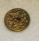 Amazing Antique 1-pc Pierced Brass Enamel Painted Decorative Design 1-1 16   