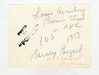 Louis Armstrong Basin St Barney Bigard Original 1953 Popsie Signed 4 x5  Photo E