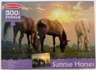 Melissa   Doug - 300 Piece Jigsaw Puzzle - Sunrise Horses - Complete - Ages 10 