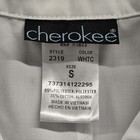 Cherokee Lab Coat Size S Style 2319 White Notched Lapel Back Princess Seams
