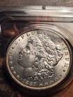 1887-p Morgan 90  Silver Dollar- Littleton-toned-vams 