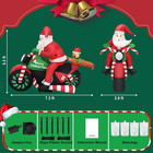 6ft Christmas Inflatable Santa Riding Motorcycle With Gingerbread Man Lighted Bl
