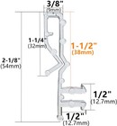 10 Pcs 2-1 8 Inch Hidden Channel Valance Clips For Horizontal 2inch  Clear