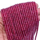 Corundum Ruby Faceted Rondelle Beads  Wholesale Gemstone  Corundum Ruby Jewelry