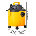 Wet dry Shop Vacuum 5 Gallon 6-hp With Accessories 2-in-1 Crevice Nozzle