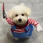 Halloween Funny Dog Clothes Small Medium Large Dogs Cat Cosplay Pets Dress Up Pu