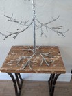 2 Shabby Chic Vintage Metal Xmas Trees 31 5  X 15  