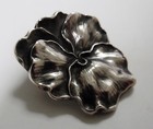 Antique Unger Bros Sterling Silver Art Nouveau Pansy Flower Pin Brooch