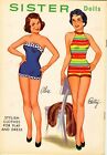 Vintage Uncut 1960s Sisters Paper Dolls From Orig In Org Sz lazr Reporductin