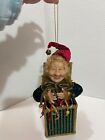 Vintage Jack N The Box Jester Elf 10  Hangable Red Green Christmas