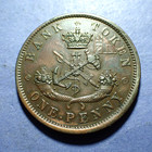 1852 Bank Of Upper Canada One Penny Bank Token  Xf 