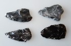 Obsidian Arrowheads X Four  4   2 1 4  Long Granite Creek chino Valley  Arizona