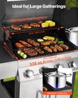 Vevor Propane Gas Grill 4 1 Burners W  Side Shelves Bbq Grill Stainless Steel