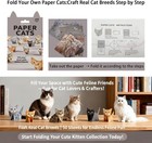 Diy Origami Paper Cats 50 Sheets Fold Cute Cat Figures Art Craft Desk Decor 