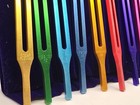 Colored Chakra Healing Tuning Forks Set 7 Forks No Activator