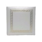 Vintage White Wedding Album W Gold Scroll Border Tap Spb 45 