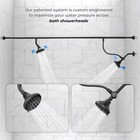 Dual Shower Head For Couples - High Pressure Adjustable Two Showerhead System   