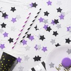 Purple Black And Silver Star Confetti Table Decoration For Birthday Retiremen   