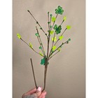 St  Patricks Day Green Clover Pip Berries Floral Pick Stem Spray Branch