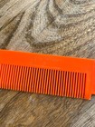 Vintage Supercomb Pocket Fat Comb Danger 70s Orange Green Design