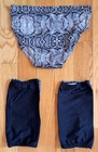 Pro Wrestling Set Of Trunks Snake Pattern W  Matching Knee Pad Covers Sz M 34-36