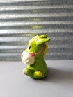Vintage Chalkware Donkey Piggy Bank Hand Painted Boho Cuteness 5 5 h 4 w 4 d