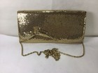 Vintage Davis Gold Mesh  envelope Clutch With Rhinestones