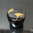 Japanese Natsume Tea Caddy Gold Maki-e Ginkgo Leaf Tea Ceremony Matcha With Box