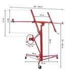 16 Ft Drywall Lift Plasterboard Panel Sheetrock Hoist Lifter Carrier Safety Lock