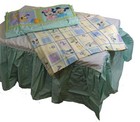 Disney Mickey Baby  3 Pc Set  Receiving Blanket crib Dust Ruffle diaper Stacker