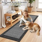 Black Runner Rugs For Hallway 2 x8  Non Slip Farmhouse Long Kitchen Floor Mats W