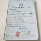 Rare 1869 Frederick County  Md Land Deed - Original Document   hand  signed