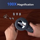 Tomlov 100x Digital Microscope Coin Trichome Magnifier Jeweler Loupe Illuminated