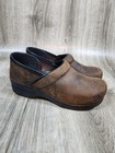Dansko Professional Clog Shoes Womens Size 9 5 Brown Leather Slip On Comfort 40