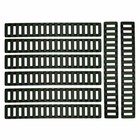 Rubber Ladder Heat Resistant Rail Cover Weaver Picatinny Rails - 8 Pack Black