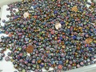 2 Pounds Assorted India Handmade Chevron Glass Spacer Beads Bulk Lot  pmp-21 