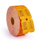 1000 Raffle Tickets Double Roll   For Events  Fluorescent Orange 