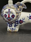 Vintage Ussr Imperial Porcelain Lomonosov Blue Red Lion Decanter St Petersburg  