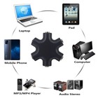 Headphone Splitter - 5-jack 3 5mm Audio Stereo Adapter For Headsets  Earbuds    