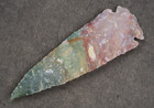 Sea Floor Green 4 2  Flint Spearhead Point Knife Blade Arrowhead I-531