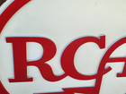 1950 s Rca Radio tv Plastic Sign Vintage 24  Round Store Display Electronics