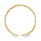 10k Yellow Gold With Rhodium Open Hearts Adjustable Toe Ring
