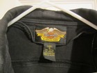 Womens Harley Davidson Black Double Breasted Biker Jean Jacket Size Ladies Small